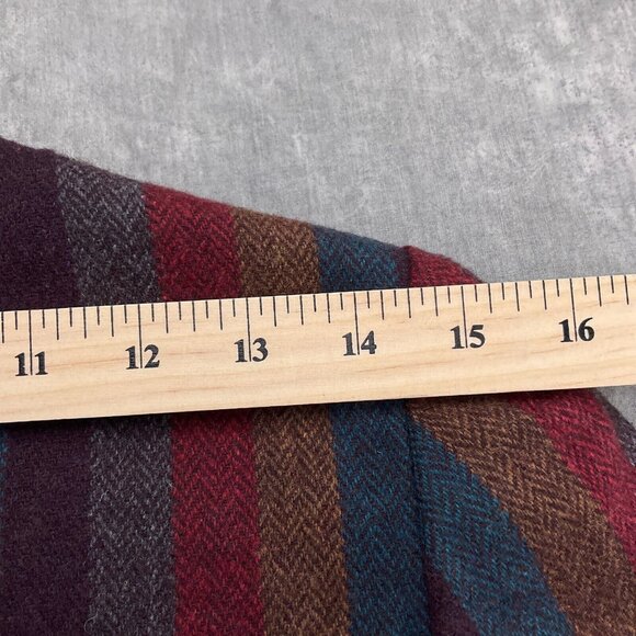 Coatree Blazer Women 8 Red Purple Herringbone Stripe Wool Hungary Jacket VTG - Picture 9 of 12